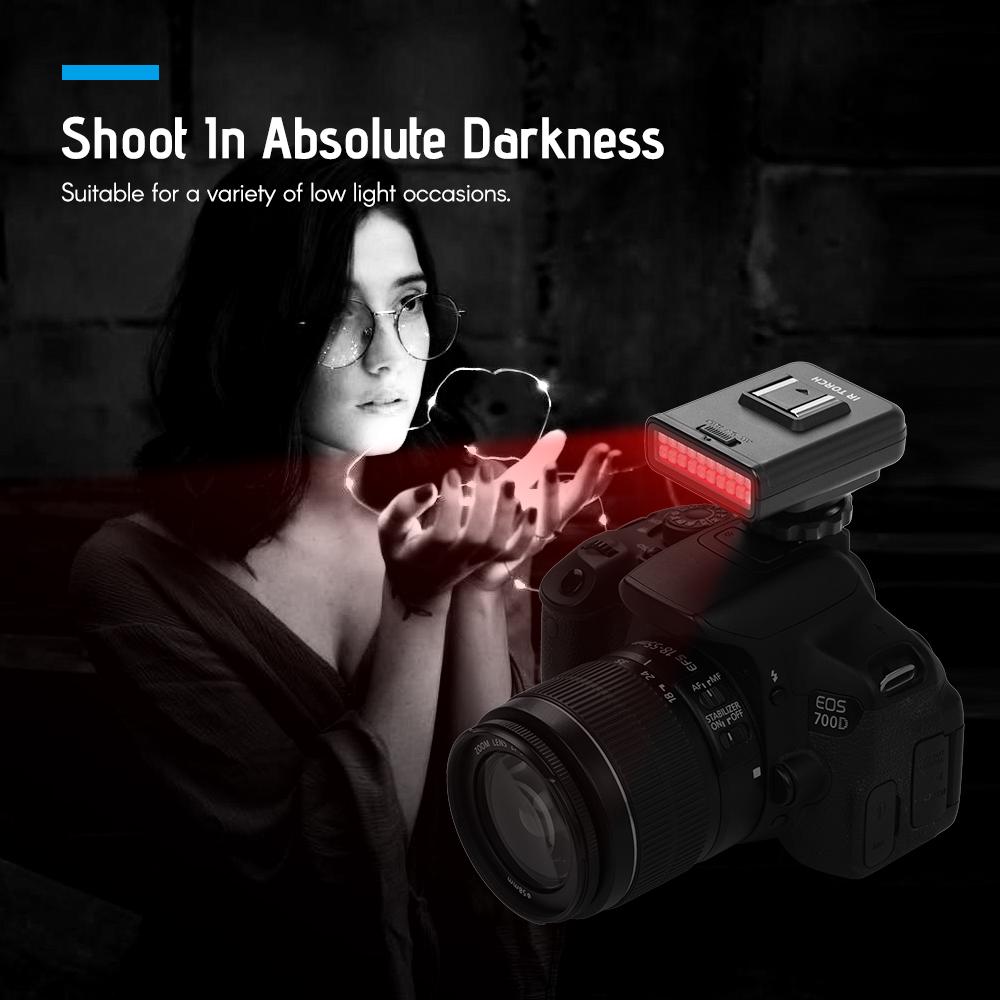 ORDRO LN-3 Studio IR LED Light USB Перезаряжаемый инфракрасный инфракрасный осветитель ночного видения для зеркальной фотокамеры