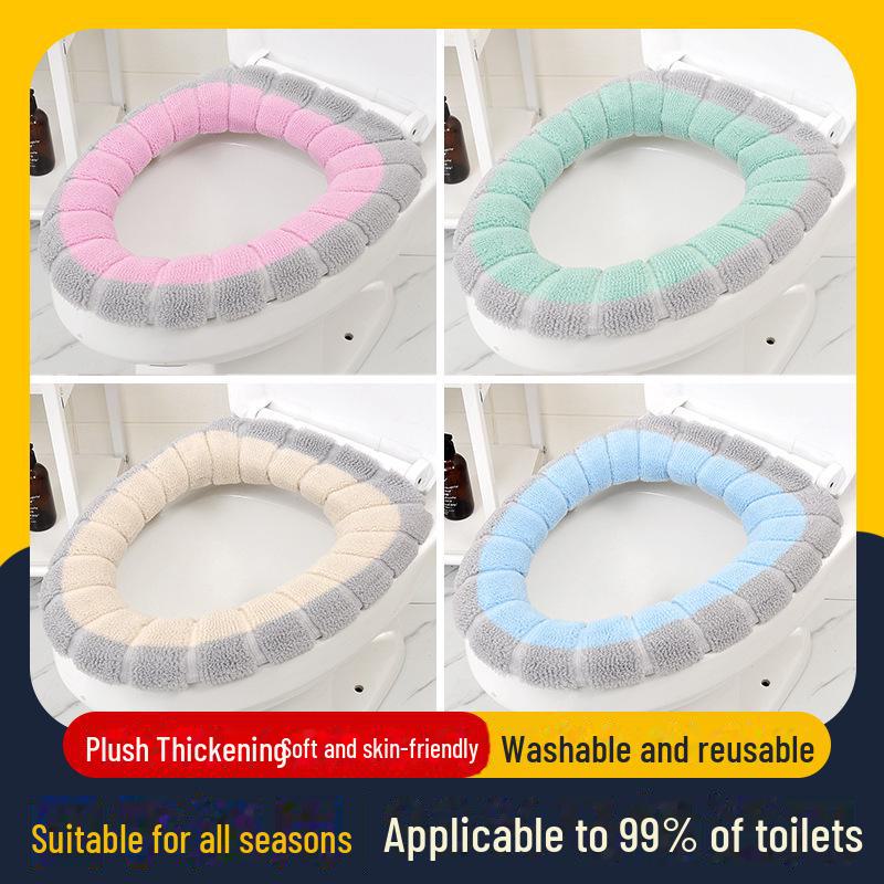 Коврик для сиденья унитаза O-образной формы с ручкой, устойчивый к грязи