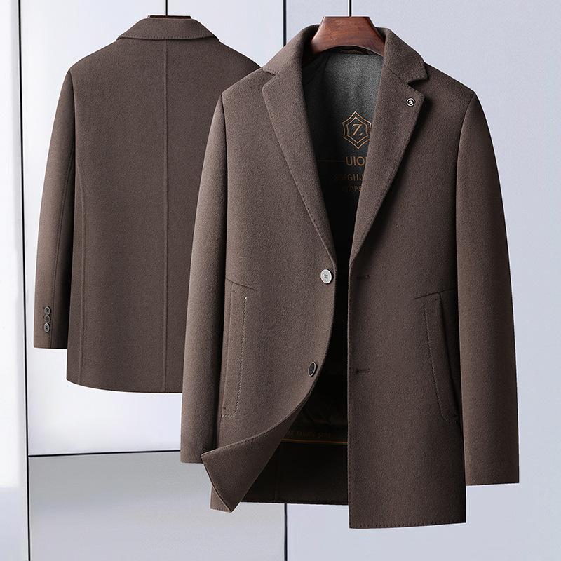 Двустороннее шерстяное пальто мужское съемное белое утиное пуховое пальто Live Inside Live Face Two Wear осенне-зимнее мужское шерстяное пальто