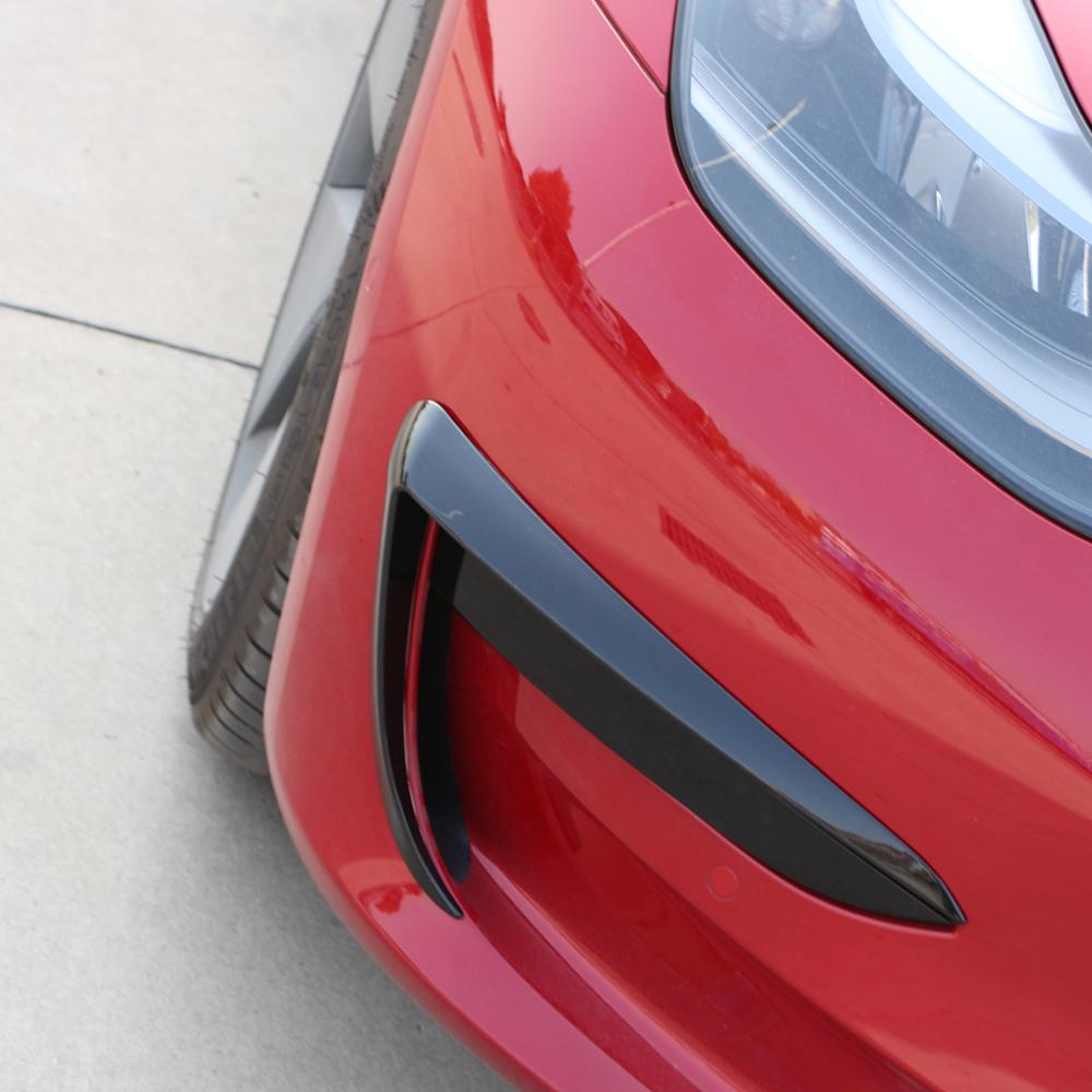 Fog Light Eyebrow Cover Wind Knife Spoiler Trim for Tesla Model 3 2017-2022 Car Front Bumper Fog Lamp Blade Tuning Accessories
