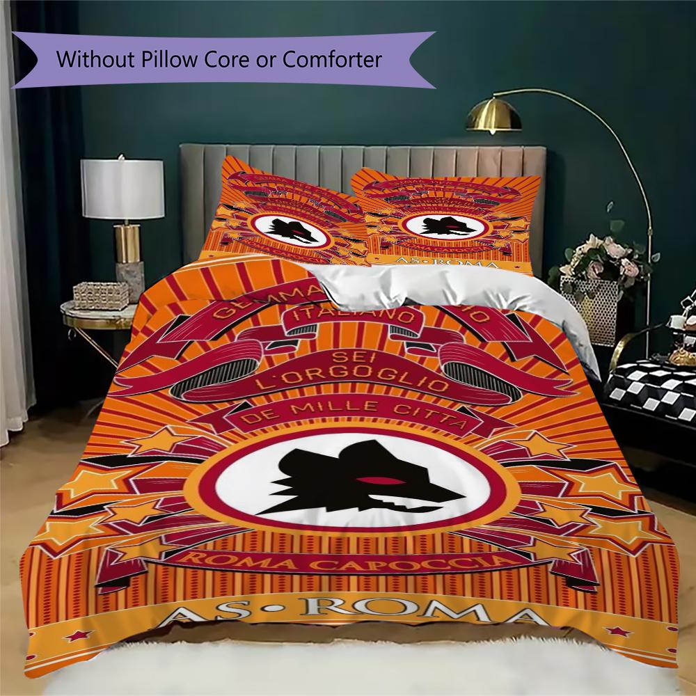 A.S Roma Pattern Bedding uilt Set uilt Cover Pillowcase Home Decoration Birthday Gift (1 * duvet cover + 2 * pillowcase without core)03