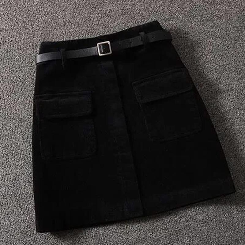 Винтажная вельветовая юбка женская корейская кавайная юбка с высокой талией женские мини-юбки А-силуэта Faldas