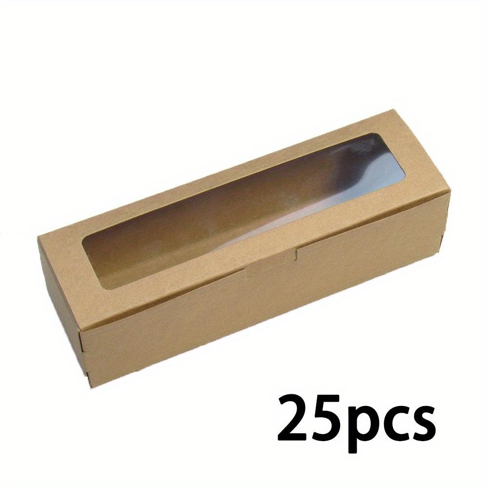 25pcs Gift Boxes with Clear Window Treat Boxes Macaron Pastry Bakery Packaging Container for 6 Bakery Cocoa Truffle Dessert Wedding Gift Wrap Box