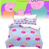 Kids 3d Cartoon Crown Pig Duvet Cover Pillowcase Single Double Set Bedding