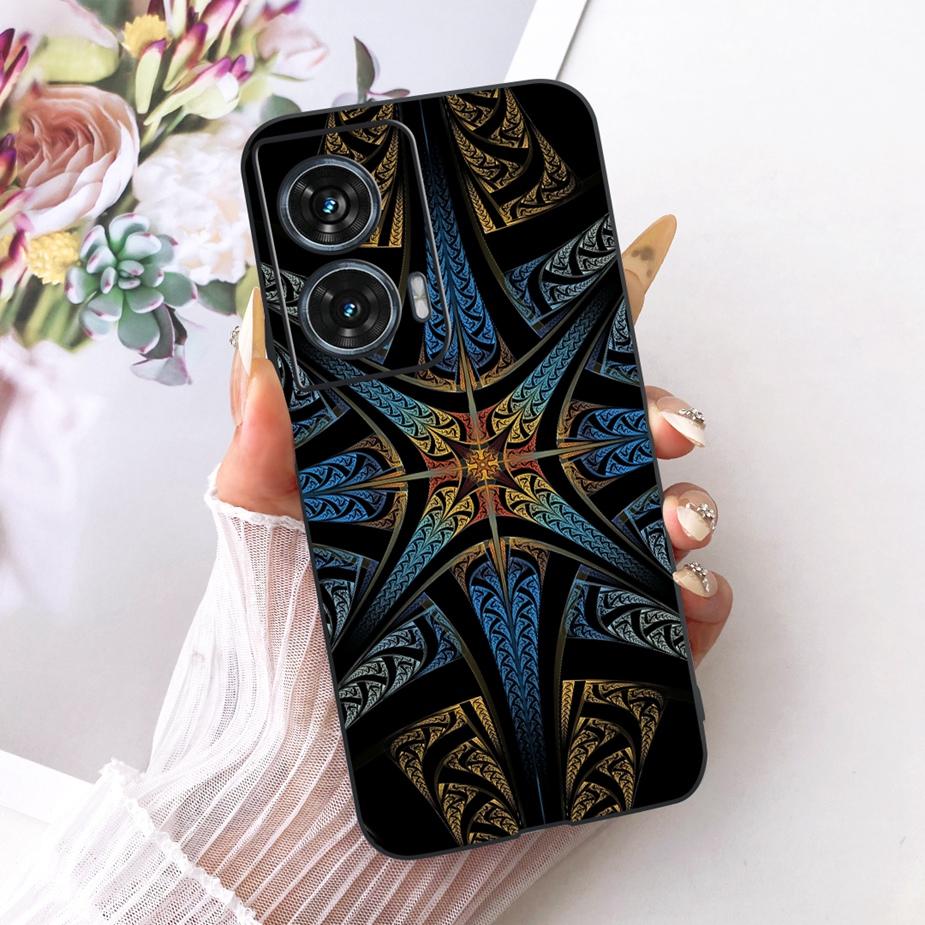For Motorola Edge 50 Fusion Case XT2429-1 Stylish Butterfly Painted Cover Soft TPU Phone Case For Motorola G96 G 96 MotoG96 Bags