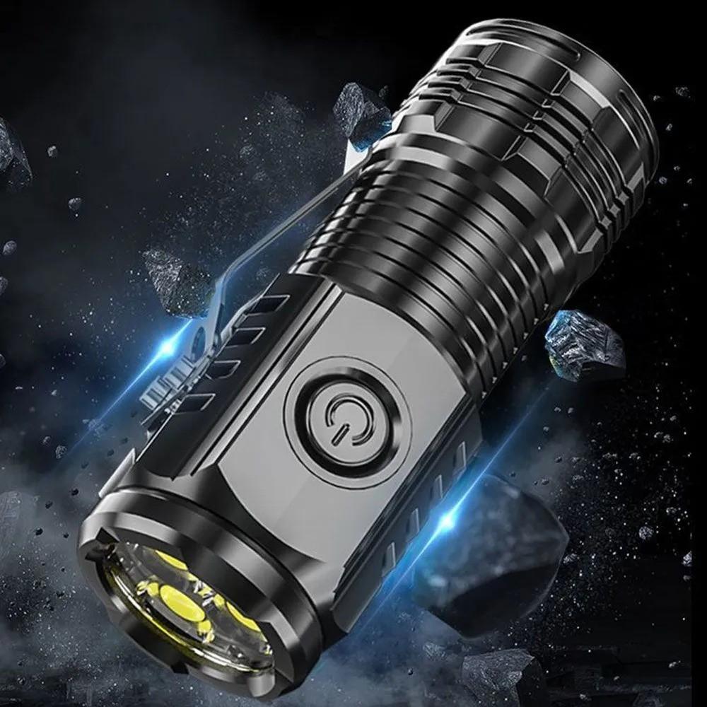 Long-lasting Multifunctional Flashlight With Magnet, Strong And Bright Light, Rechargeable