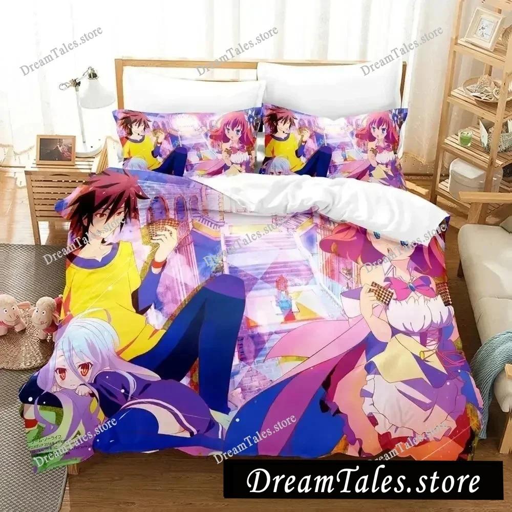 Новый набор постельного белья No Game No Life Сора и Широ Односпальный Двуспальный Полный Queen King Размер Набор для кровати Взрослый Детская Спальня Комплекты с пододеяльником