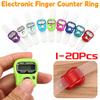 1-20pcs Finger Counter Ring 5 Digital LED Electronic Handheld Tally Counter Clicker Counter with Islamic Tasbih Bead