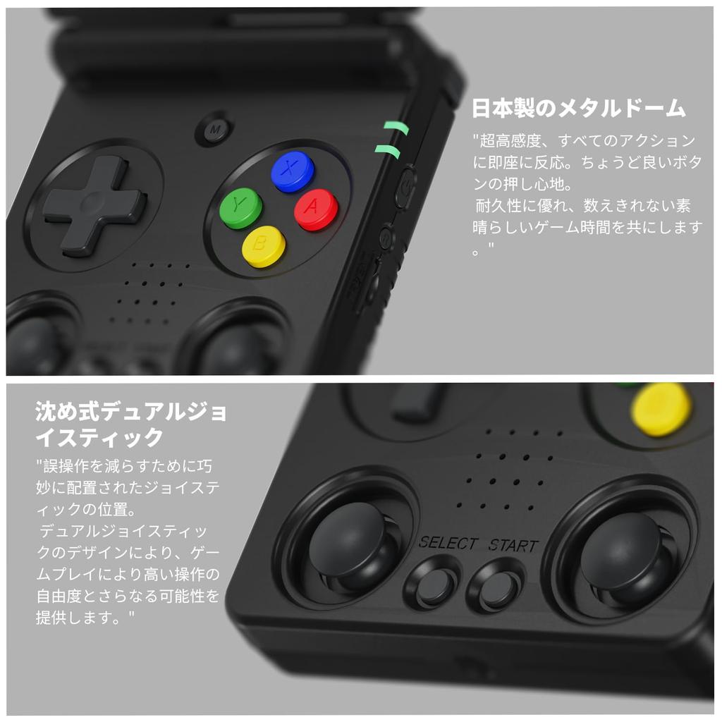 RG34XXSP Портативная игровая консоль Linux-система (RG34XXSP Черный)