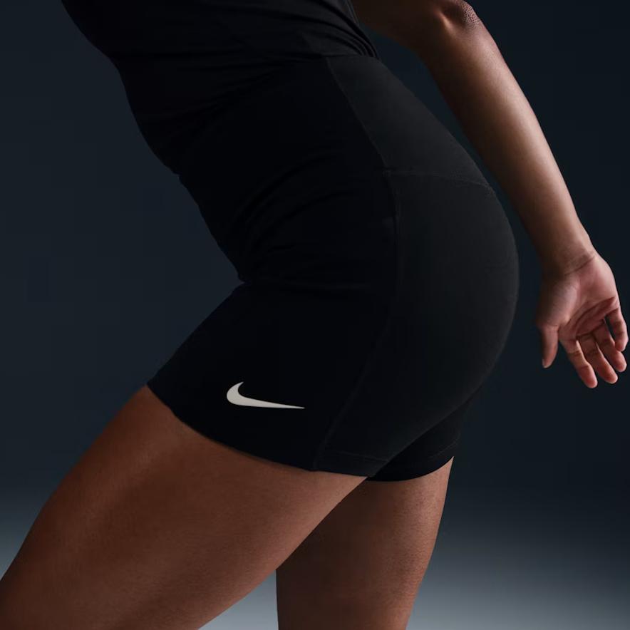 Nike Logo Slim Fit Three-Quarter Sports Shorts Women shorts Black FZ6678-010