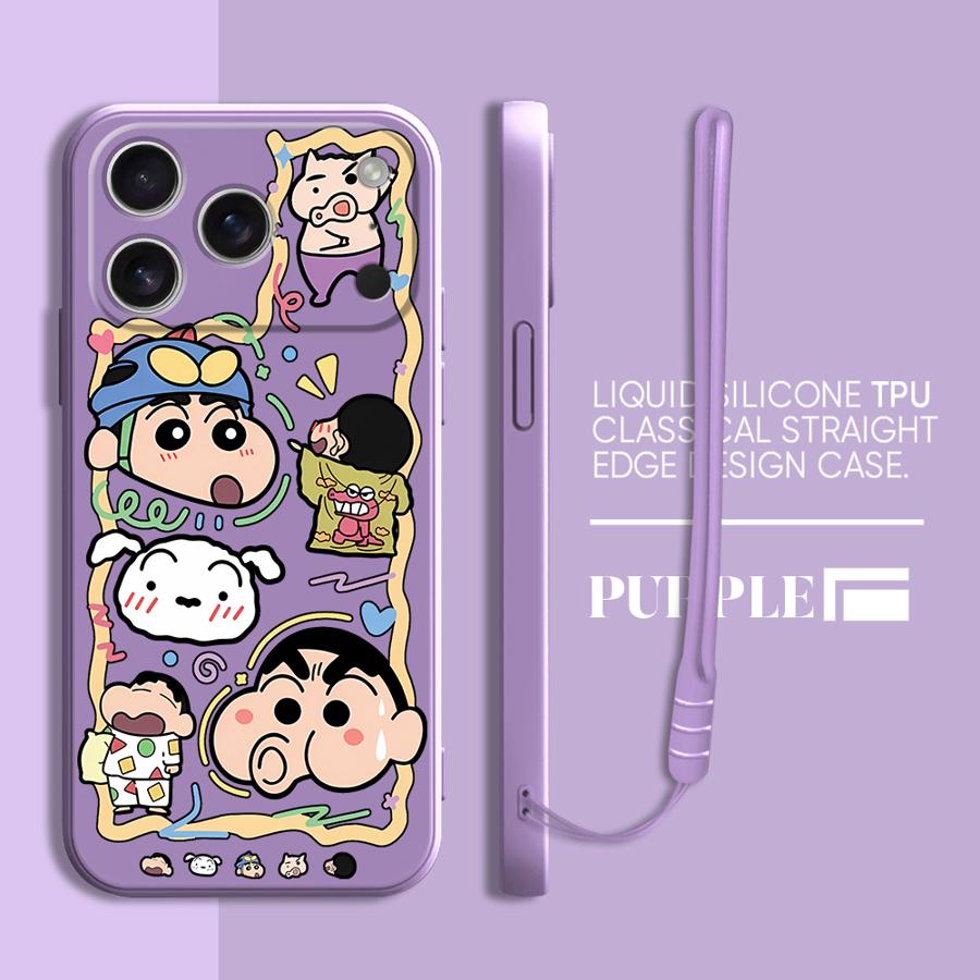 Crayon Cartoon Shin-chan Phone Cover Case for Apple iPhone 17 Pro Max Air 16 13 Mini XS XR 7 8 12 Plus 15 11