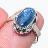 Натуральный голубой кианит, драгоценный камень, ручная работа, ювелирное изделие из стерлингового серебра 925 пробы, кольцо, размер 7 z7W66