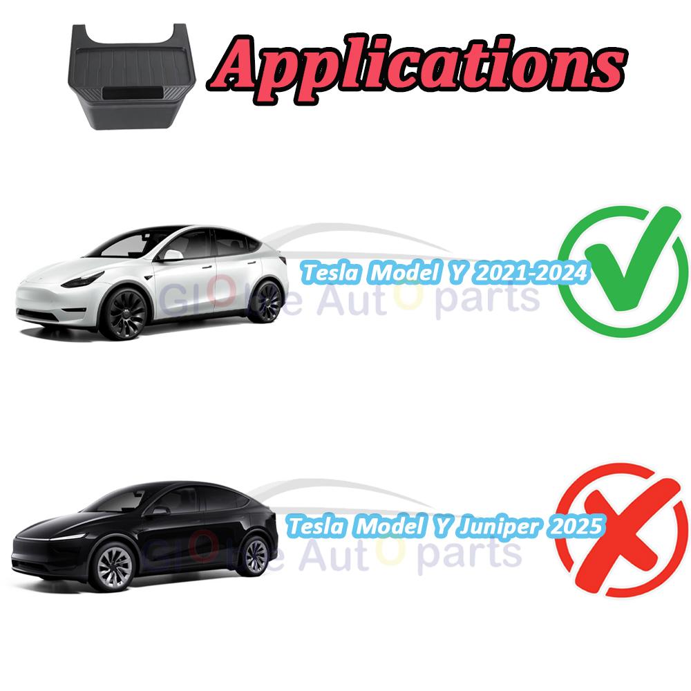 Для Tesla Model Y 2025-2025 Органайзер-бокс для хранения на заднем сиденье Контейнеры для центральной консоли Мусорное ведро для заднего сиденья Пакет для мусора Подсиденный лоток