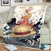"ONE PIECE" Pattern Warm Blanket Flannel Soft for Sofa, Bed, Picnic and Travel