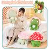 Frog Plush Toys, Cute Frog with Red Mushroom Hat Stuffed Animals, Kawaii Plushies Gift for Kids Girls Adults Valentines Birthdays Gift