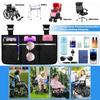 Wheelchair bag, wheelchair side pocket, storage bag suitable for any wheelchair and water use (black, 3 pieces)