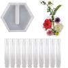 Silicone Molds Hexagonal Round Vase Tube Versatile Casting Molds For Office Home Decoration