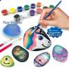 Kids' DIY Glow-in-the-Dark Painting Pebbles Set