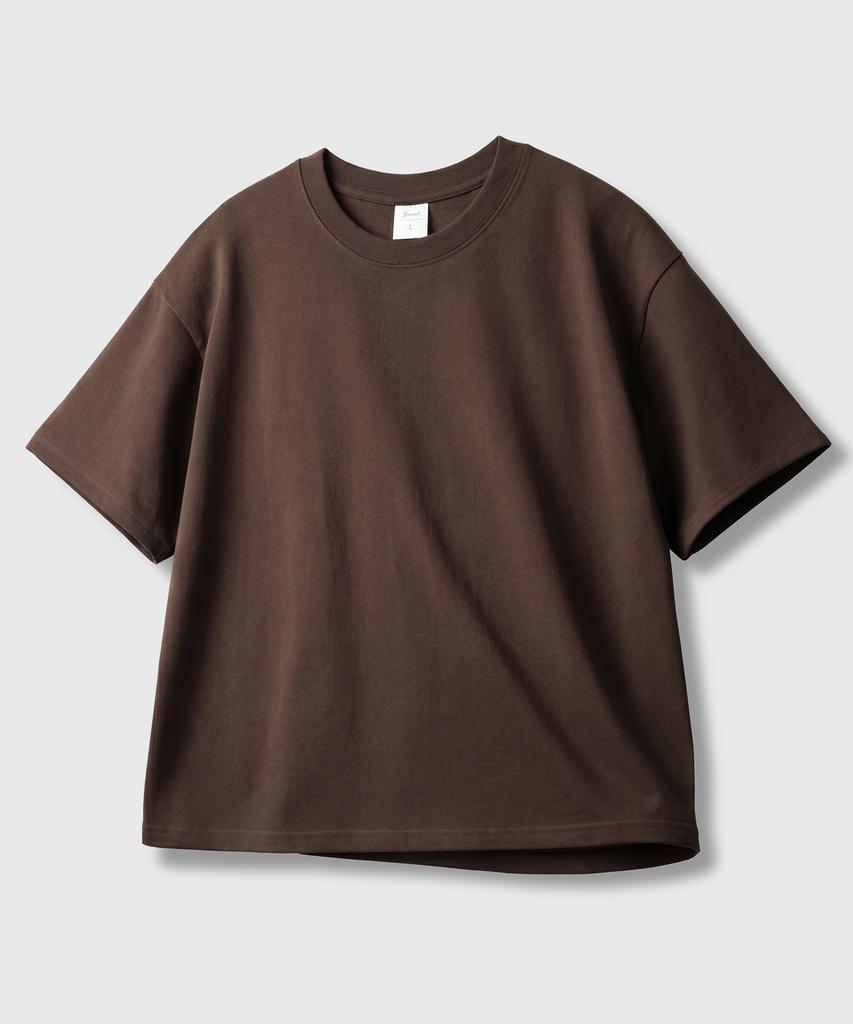 JEMUT Men'S Crop Silket Short Sleeve T-Shirt Brown Kjst2709