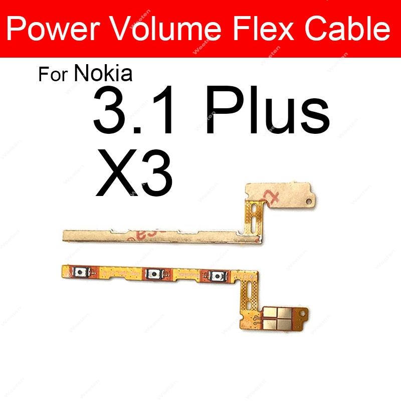 Power Buttons Flex Cable For Nokia 1 2 2.1 3 3.1 3.2 4.2 5 5.1 X2 X3 X5 XL Plus Volume Flex Cable Side Keys Replacement Parts