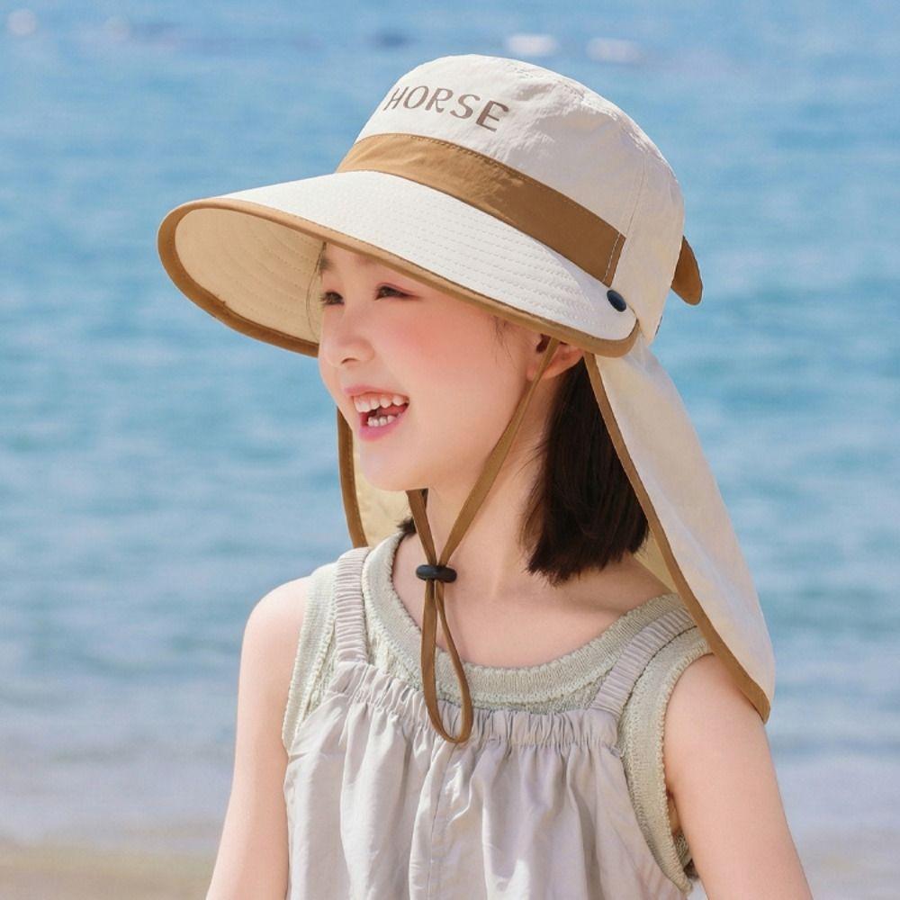 Big Brim Kids Whistle Sunscreen Hat Sun Protection Summer Sunshade Hat Children's Sun Hat Summer