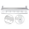 Stainless Steel Foldable Towel Rack Multifunctional WallMounted Bathroom Shelf with Hook