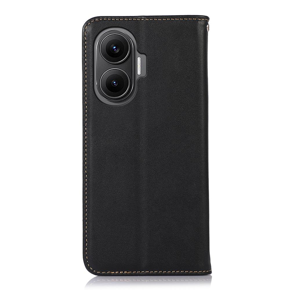 KHAZNEH For Xiaomi Poco F7 5G/Redmi Turbo 4 Pro 5G Case Wallet Genuine Cow Leather Phone Cover Nappa Texture