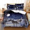 Wolf Duvet Cover Set Wolf With Mechanical Eye Bedding Set For Kid Teens Adults 3d Printing Queen King Size Polyester Quilt Cover