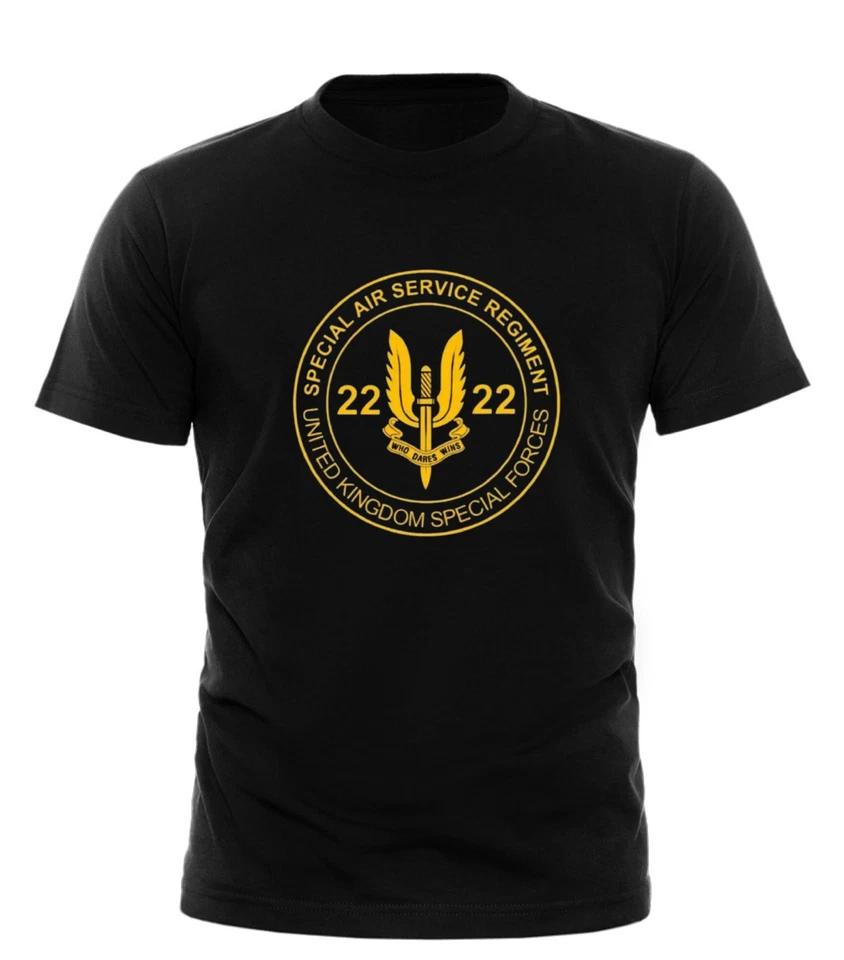 SAS Special Air Service T Shirt British Forces Elite He Who Dares Wins