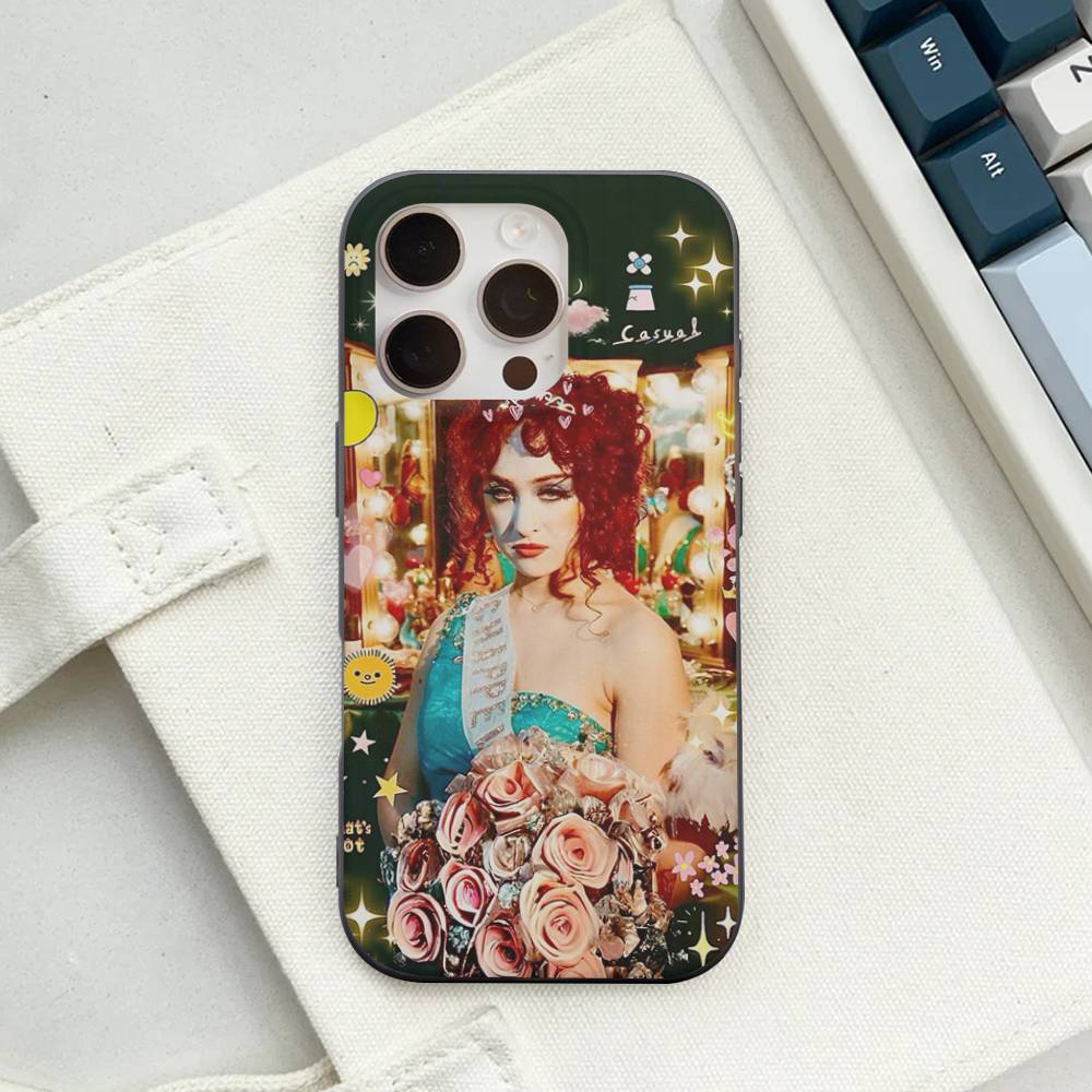 Чехол для телефона Singer C-Chappell R-Roan для iPhone 17 16 15 11 12 13 14 Pro Max Мягкий гофрированный силиконовый чехол