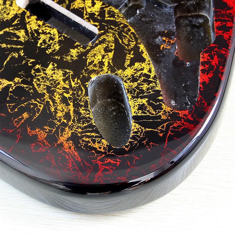 Градиентный Красно-Желтый Корпус Электрогитары: Блестящий аксессуар для DIY-модификации