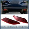 Rear Bumper Reflector LED Fog Brake Tail Turn Signal Light 33505T7SA01 33555T7SA01 Red Yellow for Honda HR-V 2015-2021 Red Lens (Set of 2) Stylish