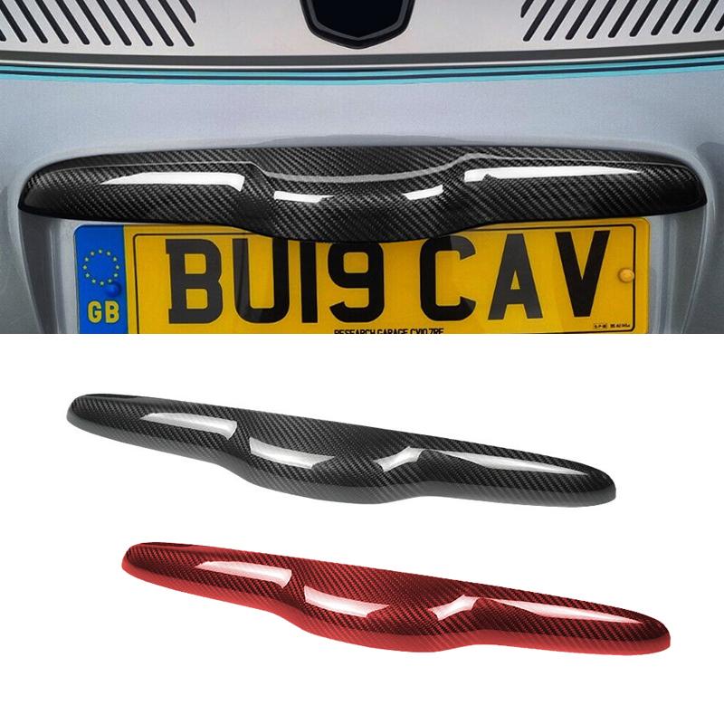 Carbon Fiber Car Trunk Lid Tailgate Handle Cover Trim Sticker for Fiat 500 2008-2023 Abarth 595 2012-2023 Abarth 695 2010-2023