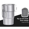 Stackable Coffee Mugs Titanium Camping Cups 300ml Foldable Handle Outdoor Coffee Mugs Reusable