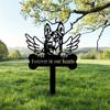 Charming 1pc Iron Art Dog Grave Marker - Memorial Stake At Christmas. Heartwarming Memorial Gifts for Losing a Pet