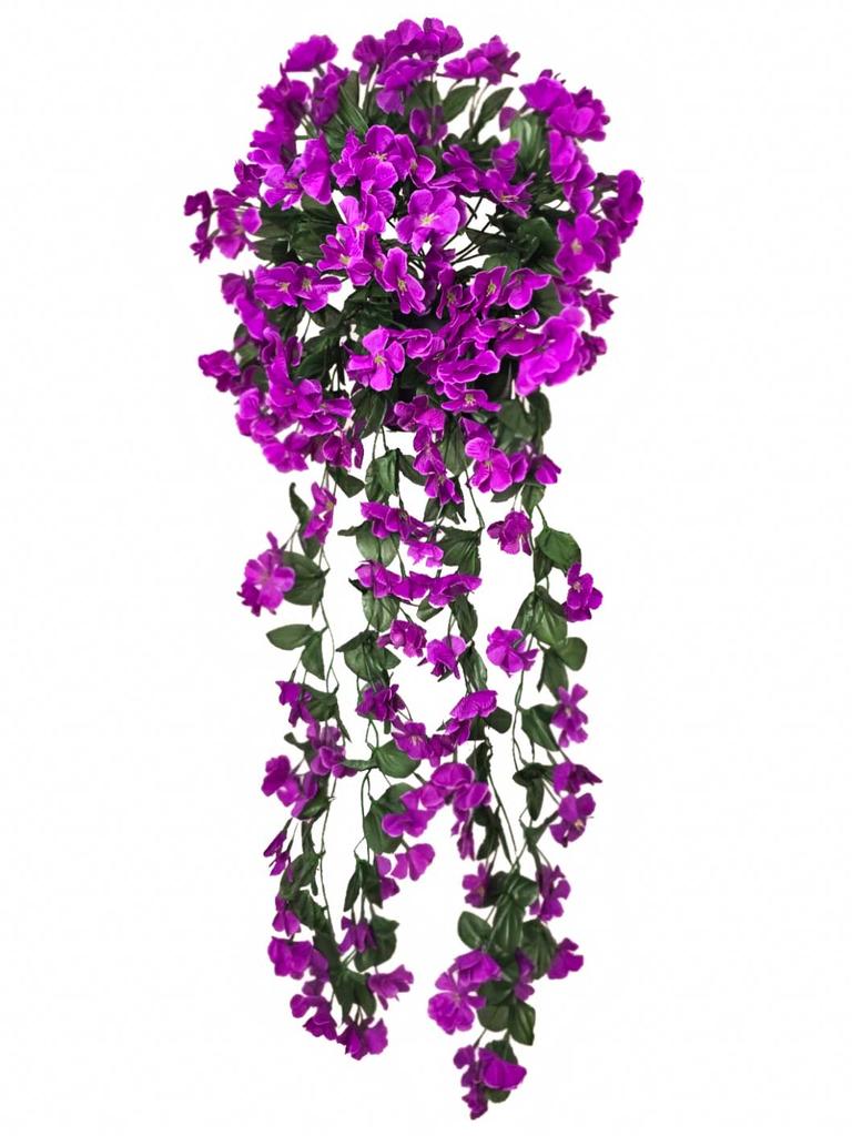 Bougainvillea Artificial Azalea Hanging Plant in Pot Flower 70 Purple