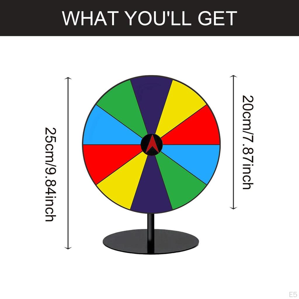 Цветное вращающееся призовое колесо, настольный лотерейный ротатор со стойкой, стираемый маркер, редактируемый, многоразовый