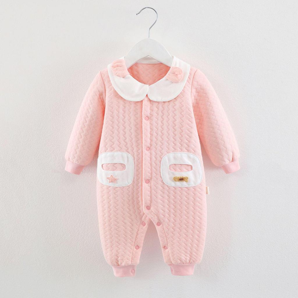 Baby Jumpsuit: Quilted, Warm Cotton Suit for Newborns (Spring, Autumn, Winter)