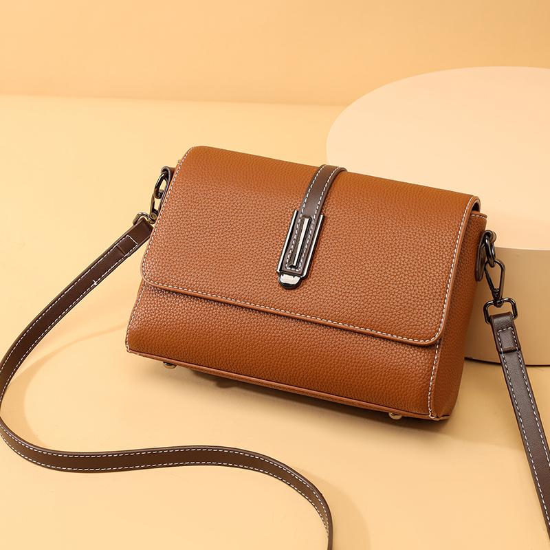 Маленькая сумка через плечо, основная женская сумка-тоут из 100% натуральной кожи, однотонная женская сумка-клатч на 2023 год, сумка через плечо