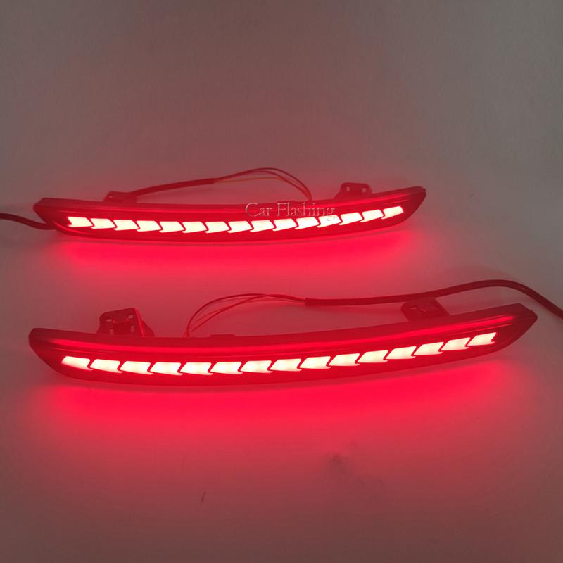 1 Pair Reflector light For Honda Civic 2021 2022 2023 LED Rear Fog Lamp Car LED Bumper Light Brake Light Dynamic Turn Signal