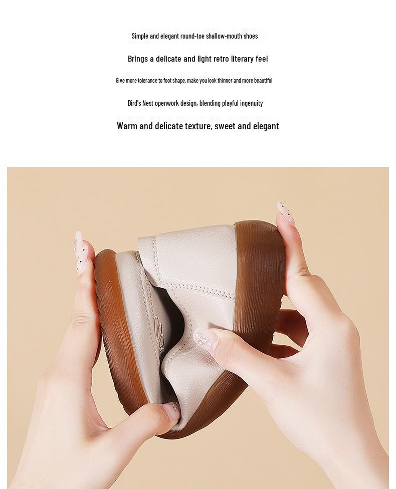 Женская осенняя обувь 2025 года, модные слипоны с нескользящей подошвой для мам, размеры 35-41