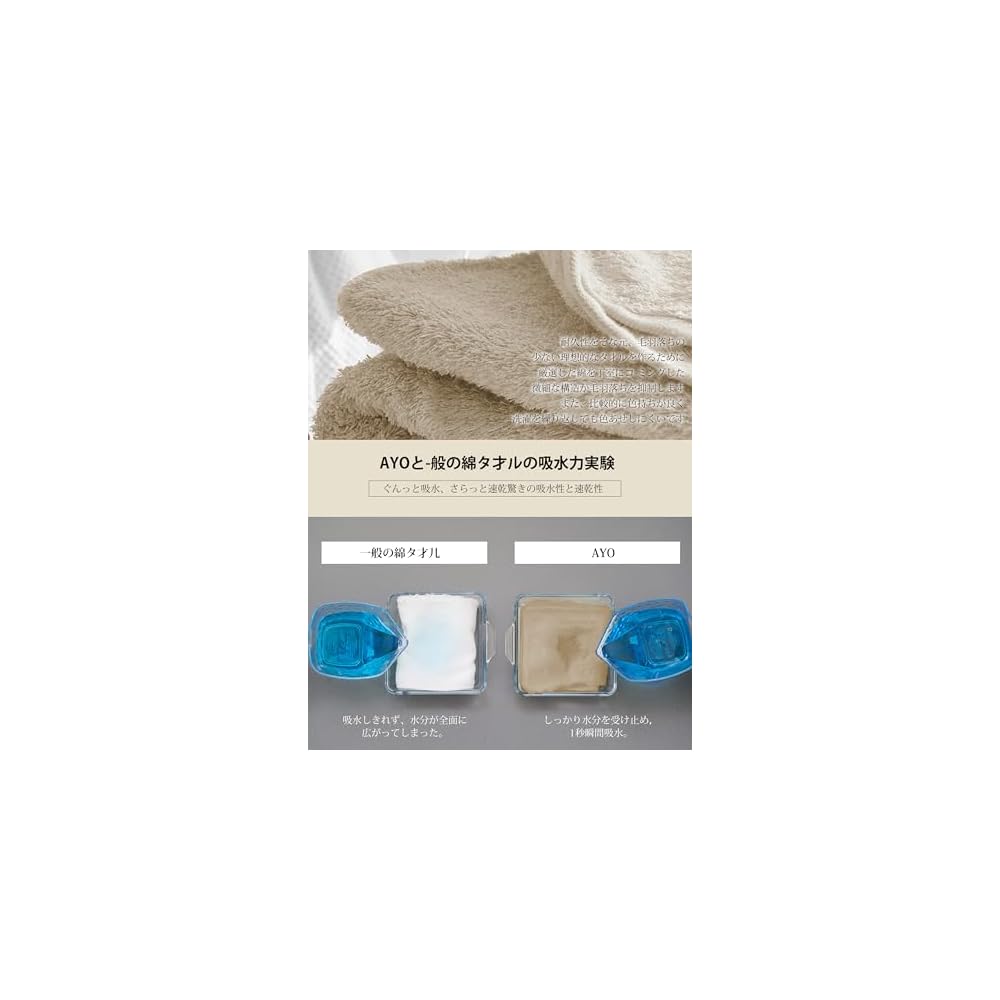 AYO Bath Towel 4-Piece Set, Camel, Hotel Quality, Soft, 100% Cotton, Highly Absorbent, Durable,