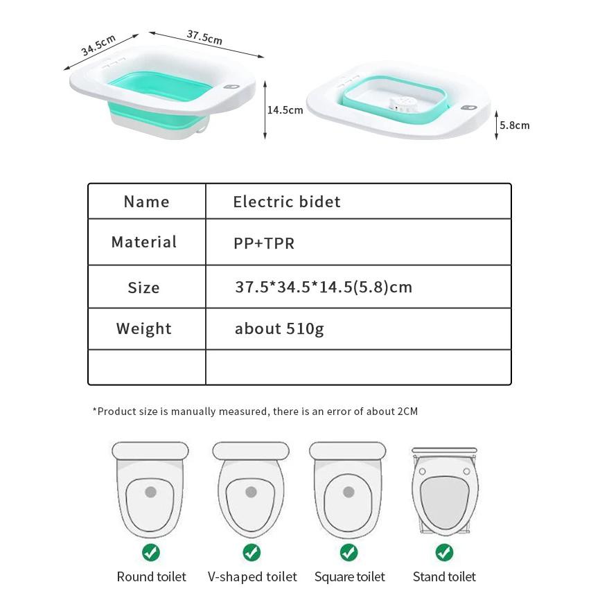 Электрический складной унитаз-биде, послеродовое женское сиденье для унитаза, самоочищающийся ирригатор для бедер, ванна для замачивания, лечение геморроя