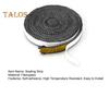 10/12/15MMx2M Fiberglass Fireplace Door Sealing Strip Self-adhesive High Temperature Wood Stove Door Replacement Flat Gasket Rope Tape