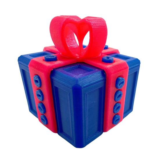 3D Printed Annoying Gift Box with Screws Colorful Square Puzzle Present Box Prank Case Home Office Bookshelf Desktop Decoration Ornament