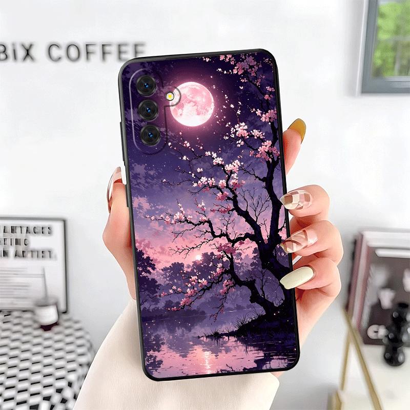 Мечтательное ночное дерево сакуры Мягкий чехол для телефона для Samsung A17 A37 A57 A16 A26 A36 A56 A15 A25 A35 A55 A14 A24 A34 A54 A13 A23