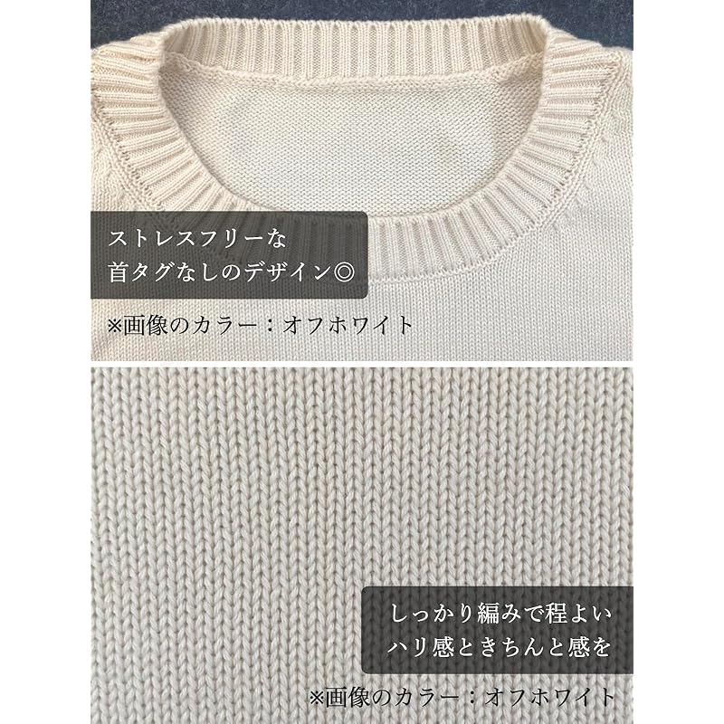 [BN1 select] knit short sleeve ladies spring summer autumn clothes Beautiful cotton sweater crew neck tops women's clothing 30s 40s 50s gray gray
