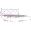 Metal Bed Frame with Headboard Black 183 x 213 cm
