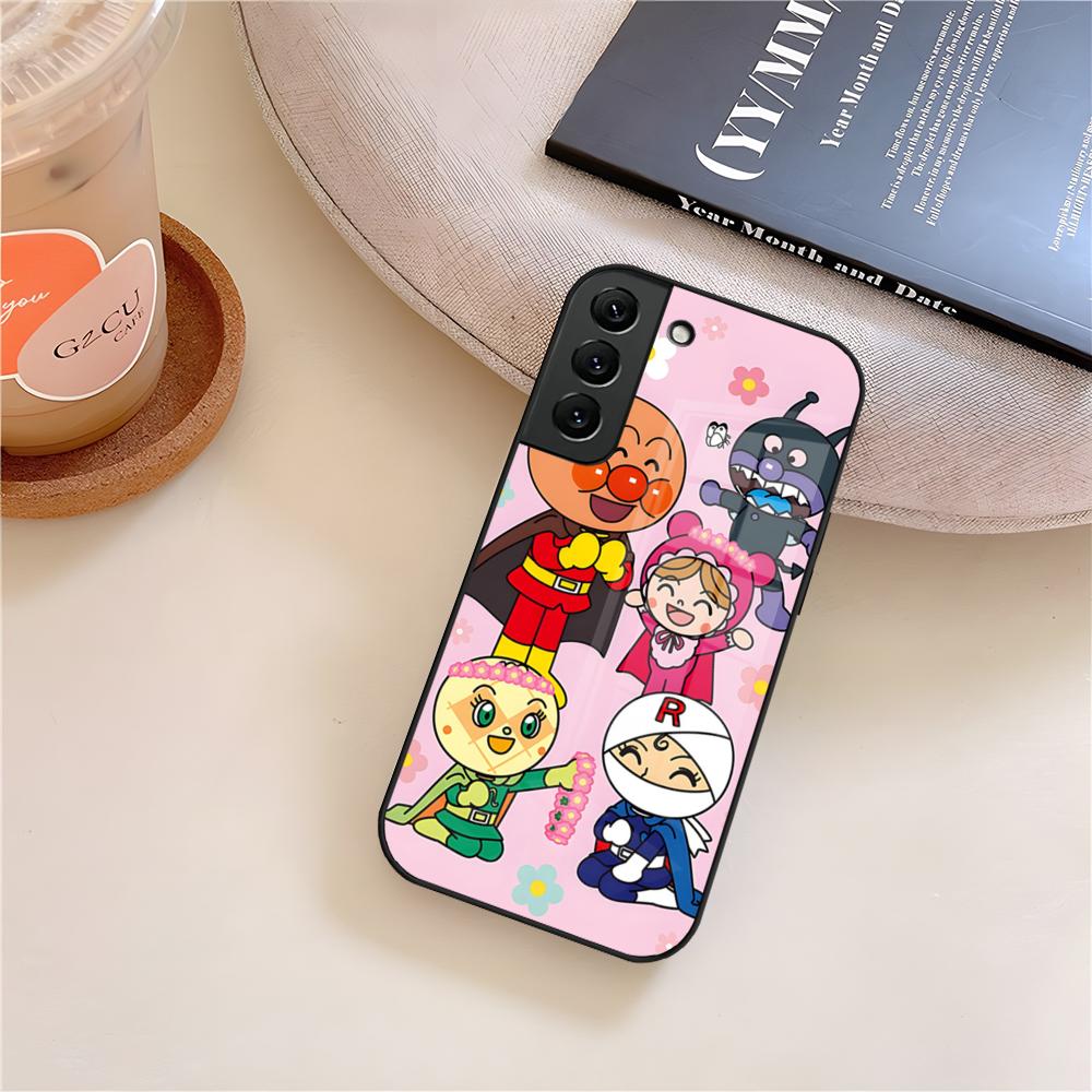 Мультяшный ANPANMAN Милый Чехол для Телефона Стекло Для Samsung Galaxy S26 S25 S21 S22 S24 S23 S20 Ultra Fe Plus A16 A24 A55 A53 Чехол