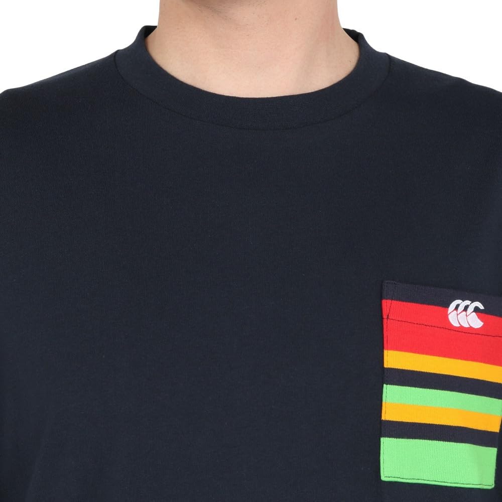 Canterbury Stripe Pocket T-Shirt, Unisex, Navy, Size M